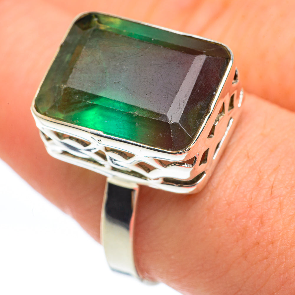 Green Fluorite Rings handcrafted by Anasilvercos - RING61652