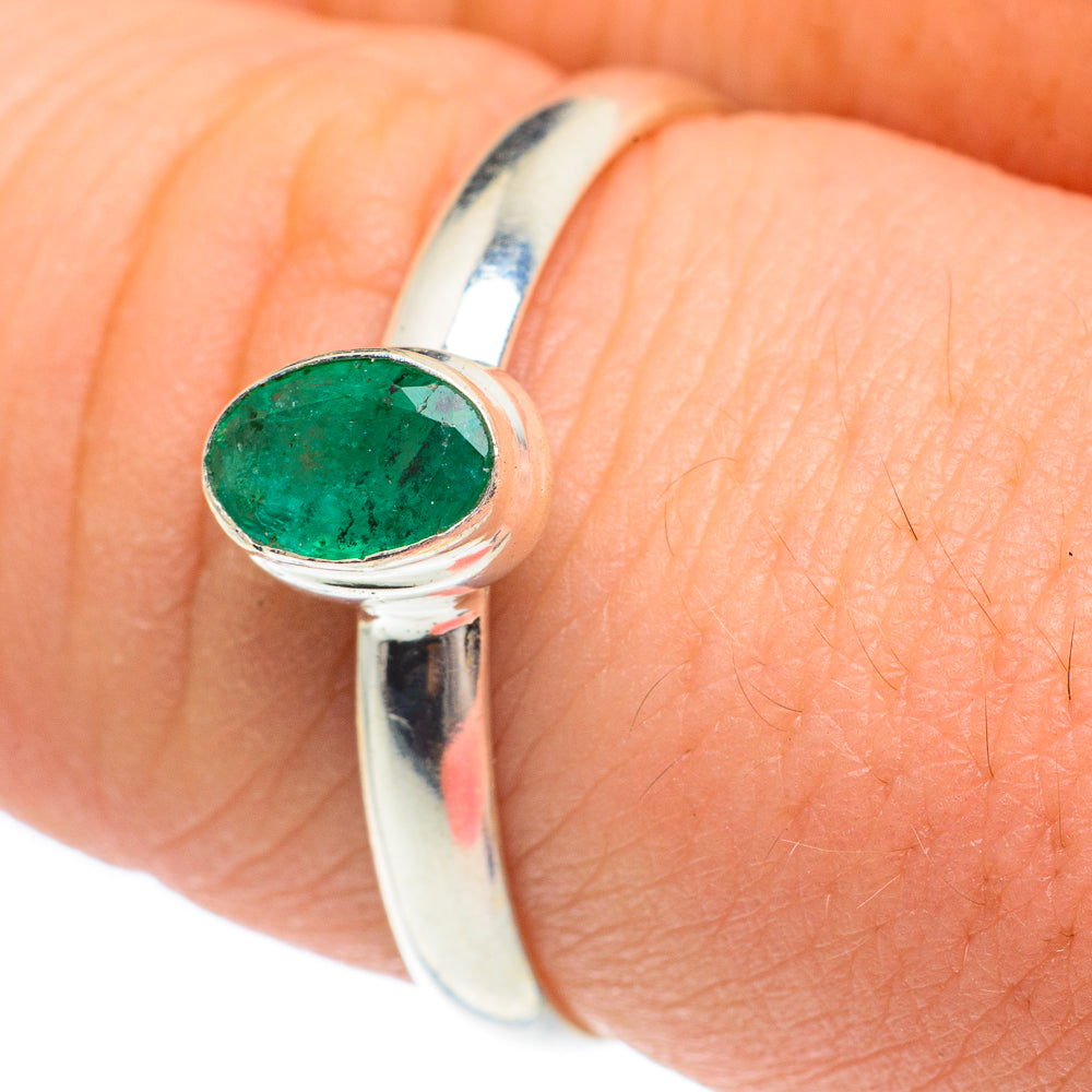 Zambian Emerald Rings handcrafted by Anasilvercos - RING61661