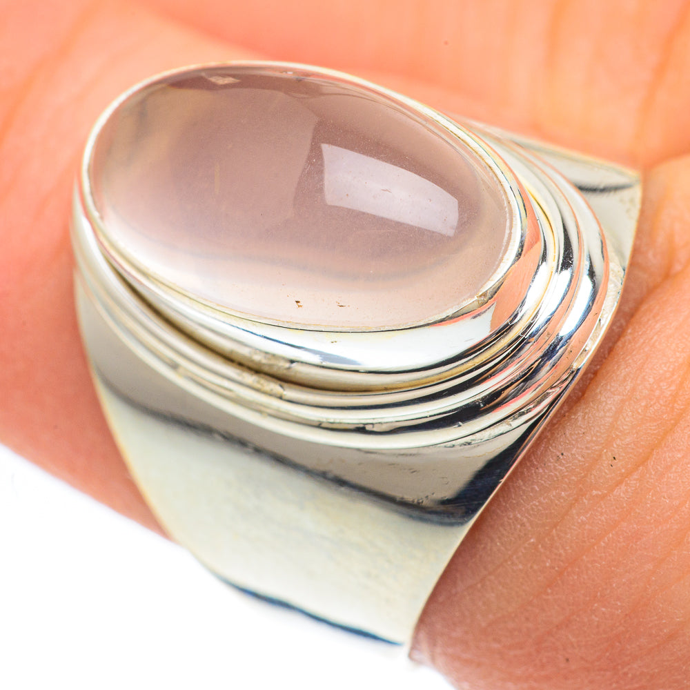 Rose Quartz Rings handcrafted by Anasilvercos - RING61668