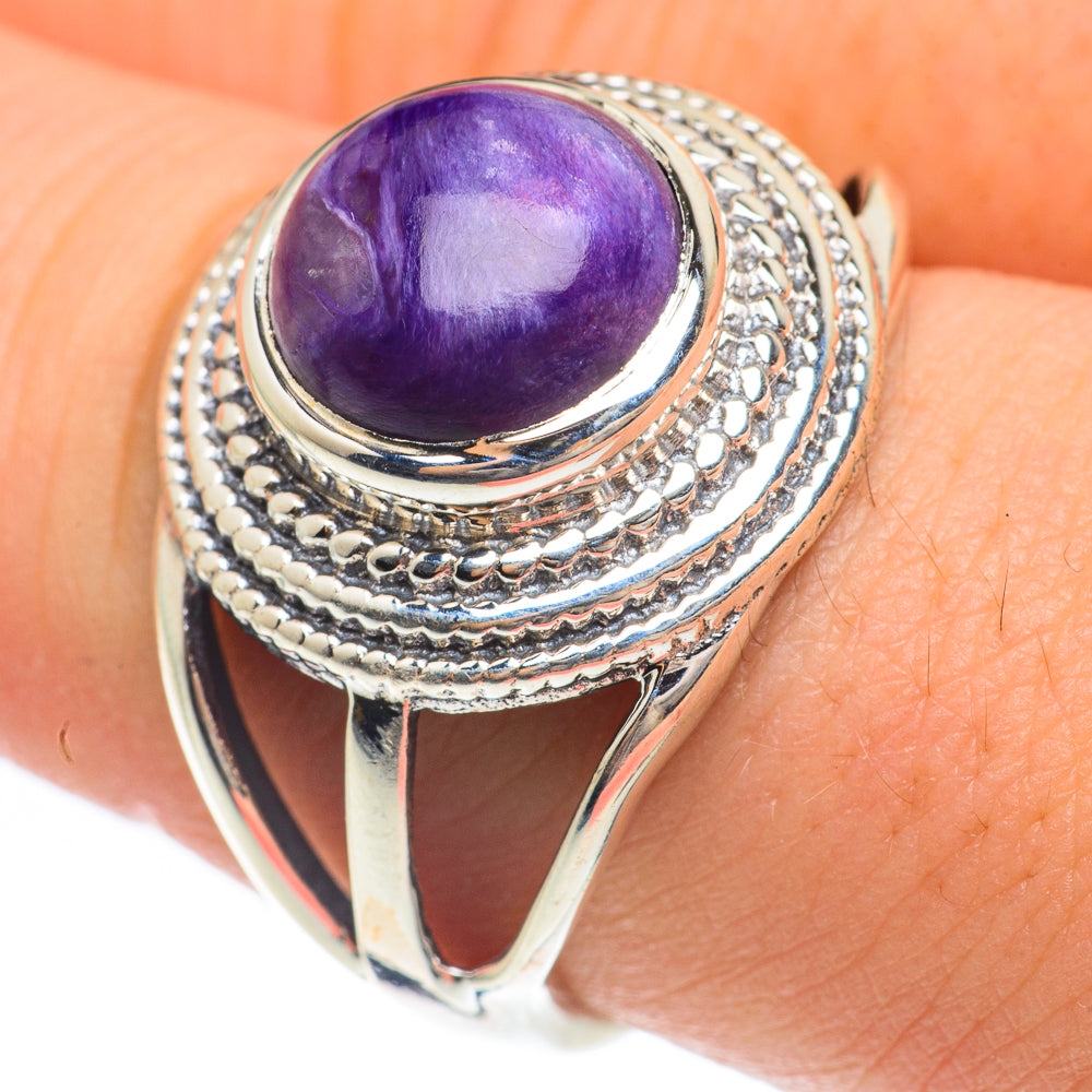 Charoite Rings handcrafted by Anasilvercos - RING61669