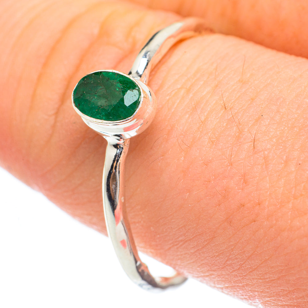 Zambian Emerald Rings handcrafted by Anasilvercos - RING61683