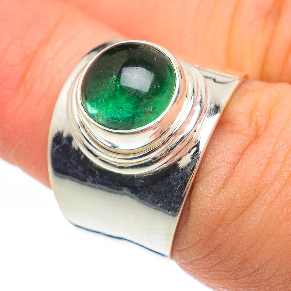Green Tourmaline Rings handcrafted by Anasilvercos - RING61686