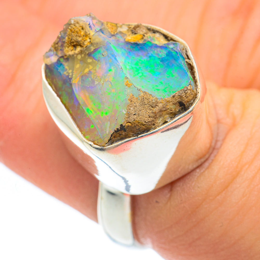 Ethiopian Opal Rings handcrafted by Anasilvercos - RING61703