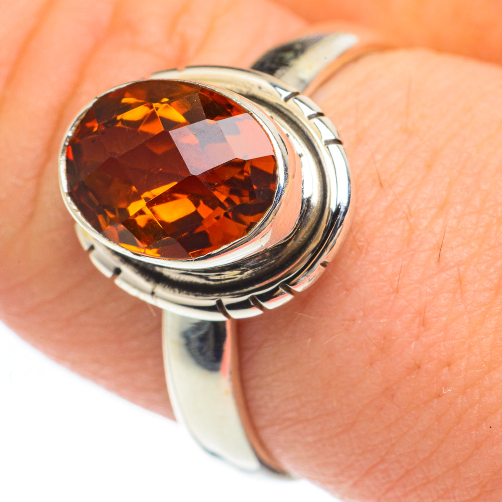 Mandarin Citrine Rings handcrafted by Anasilvercos - RING61712