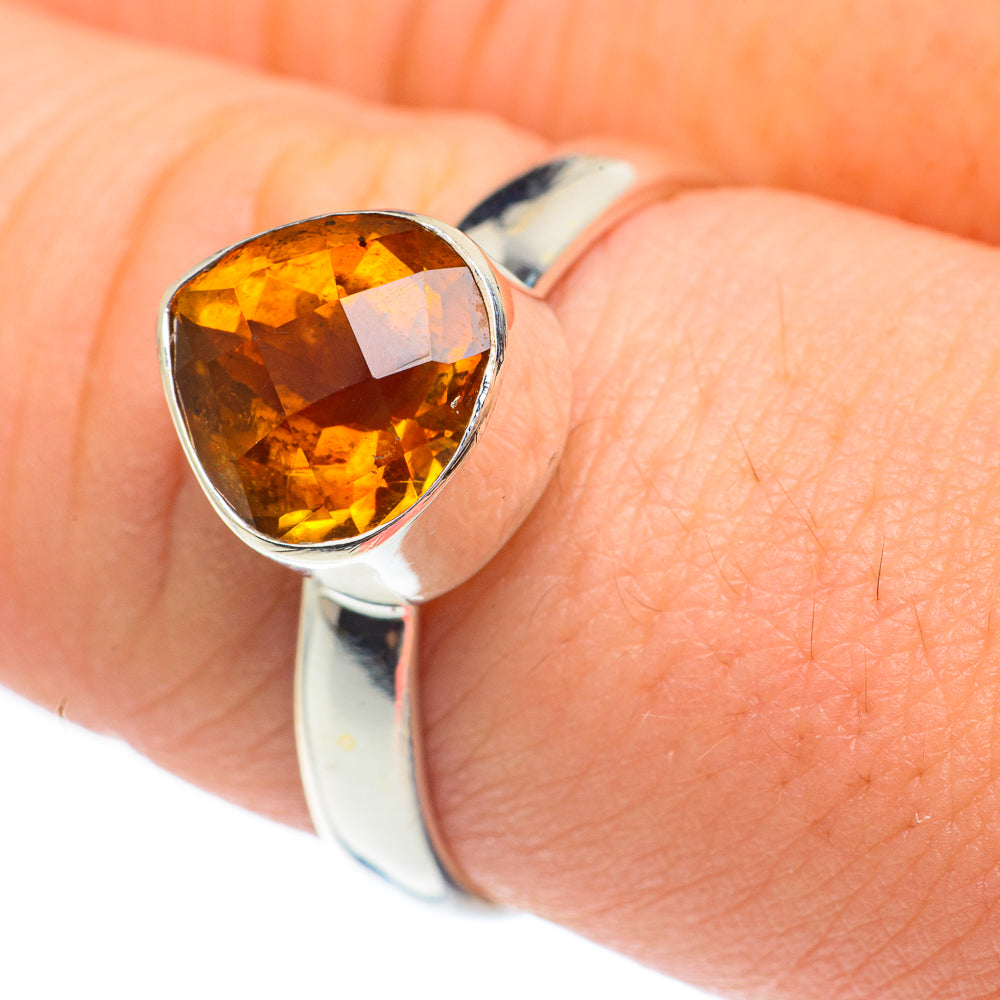 Mandarin Citrine Rings handcrafted by Anasilvercos - RING61713
