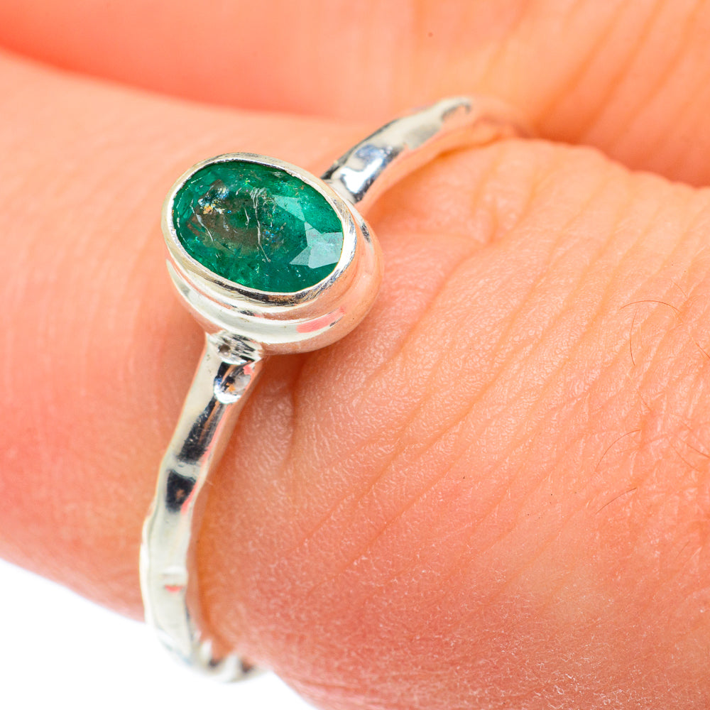Zambian Emerald Rings handcrafted by Anasilvercos - RING61766