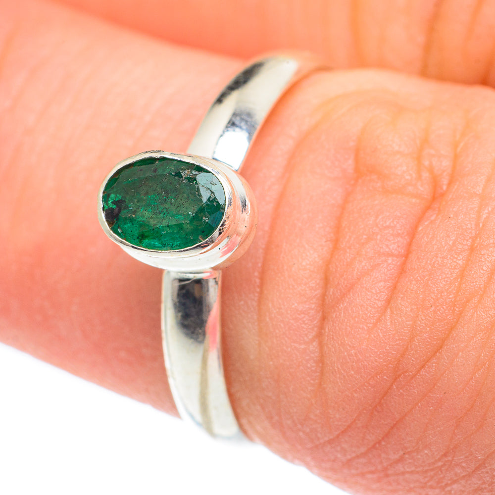 Zambian Emerald Rings handcrafted by Anasilvercos - RING61782