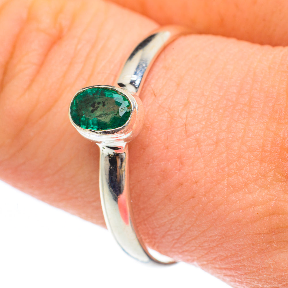 Zambian Emerald Rings handcrafted by Anasilvercos - RING61801