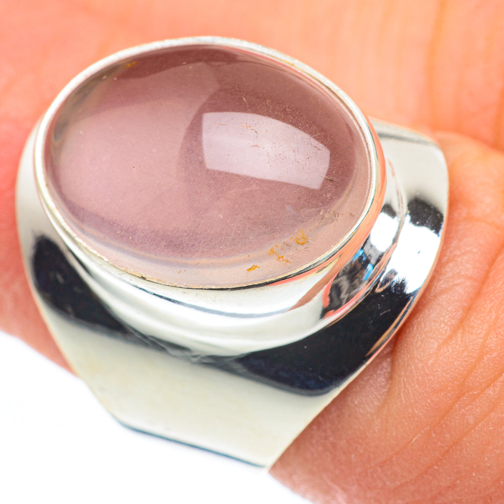 Rose Quartz Rings handcrafted by Anasilvercos - RING61804