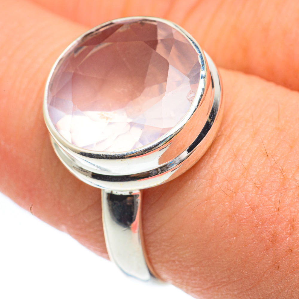 Rose Quartz Rings handcrafted by Anasilvercos - RING61822