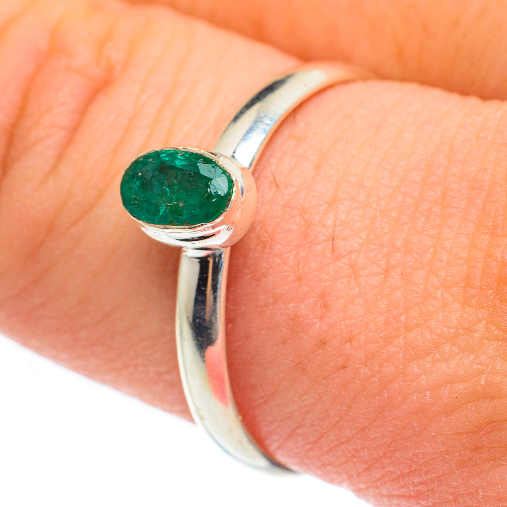 Zambian Emerald Rings handcrafted by Anasilvercos - RING61832