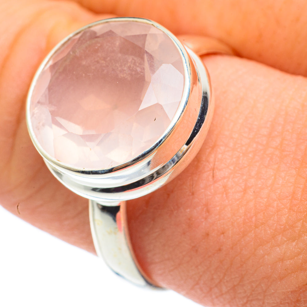 Rose Quartz Rings handcrafted by Anasilvercos - RING61835