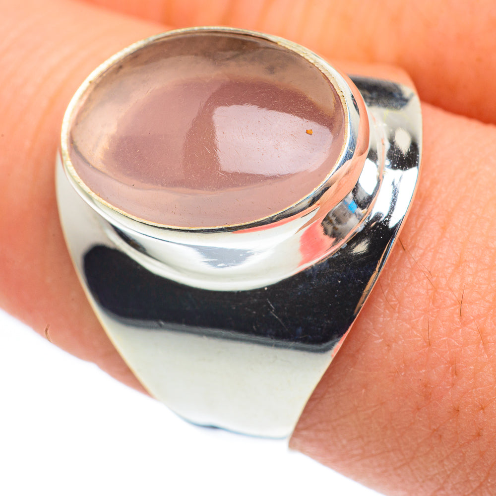Rose Quartz Rings handcrafted by Anasilvercos - RING61836