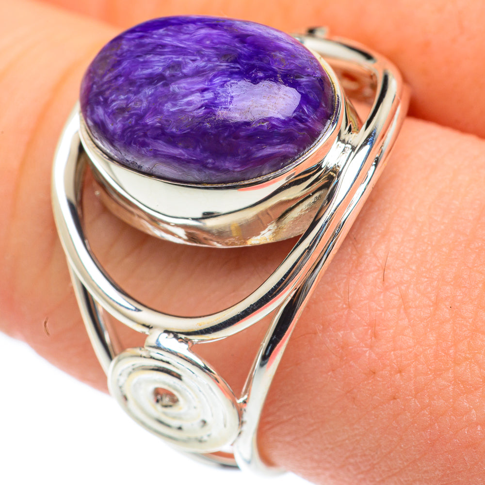 Charoite Rings handcrafted by Anasilvercos - RING61839