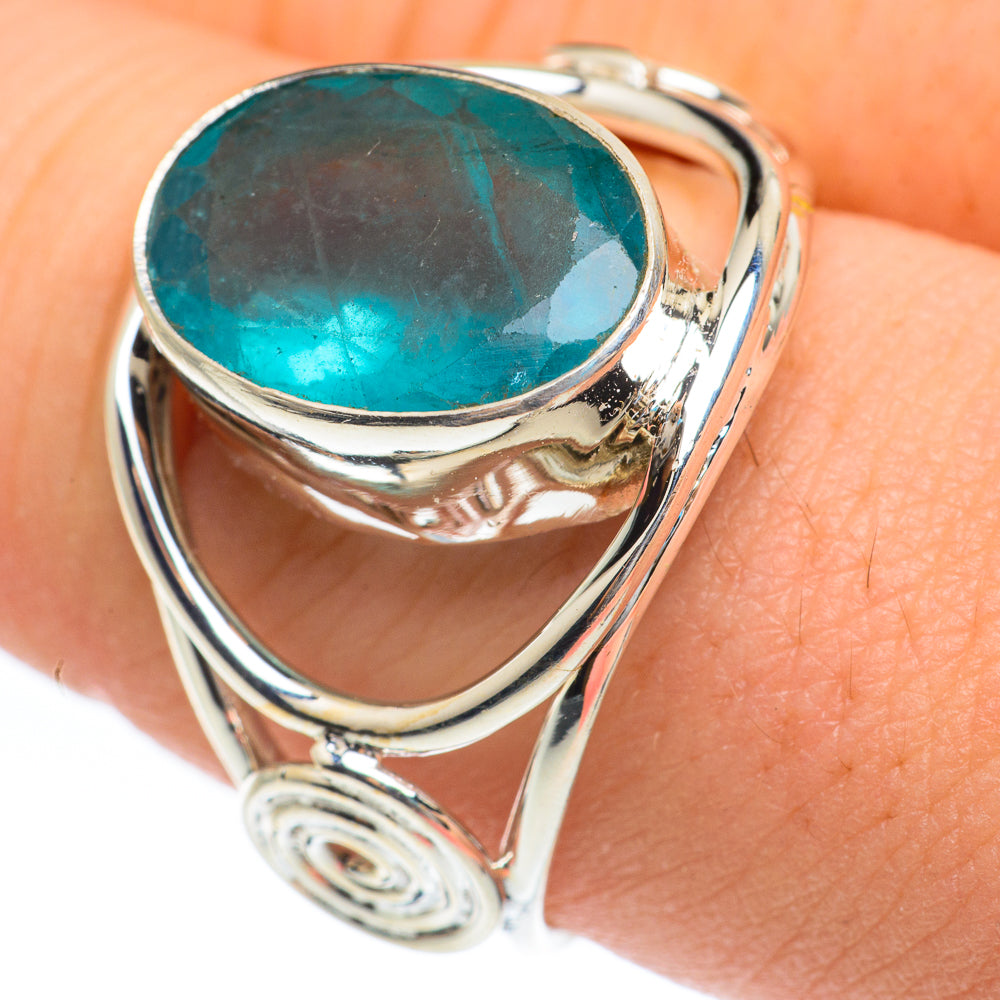 Blue Fluorite Rings handcrafted by Anasilvercos - RING61844