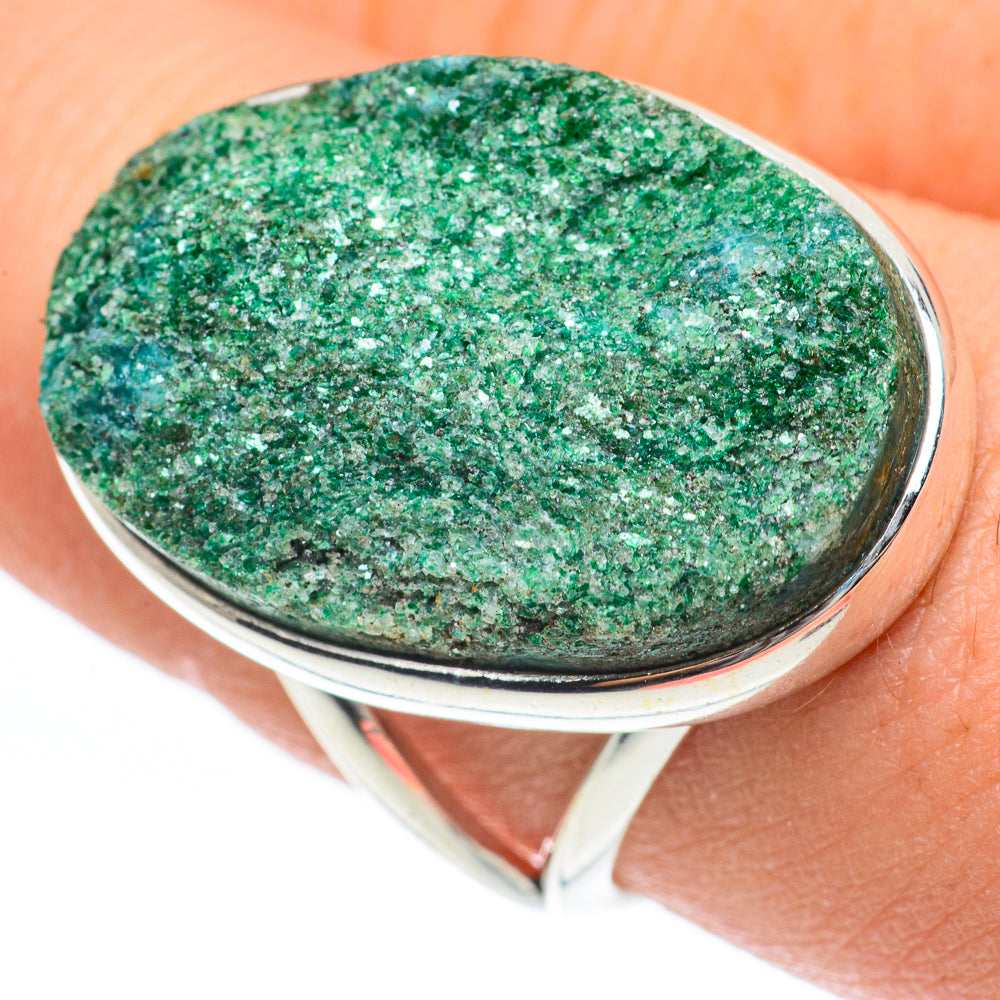 Green Fuchsite Rings handcrafted by Anasilvercos - RING61847