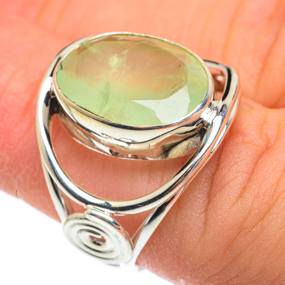 Prehnite Rings handcrafted by Anasilvercos - RING61849