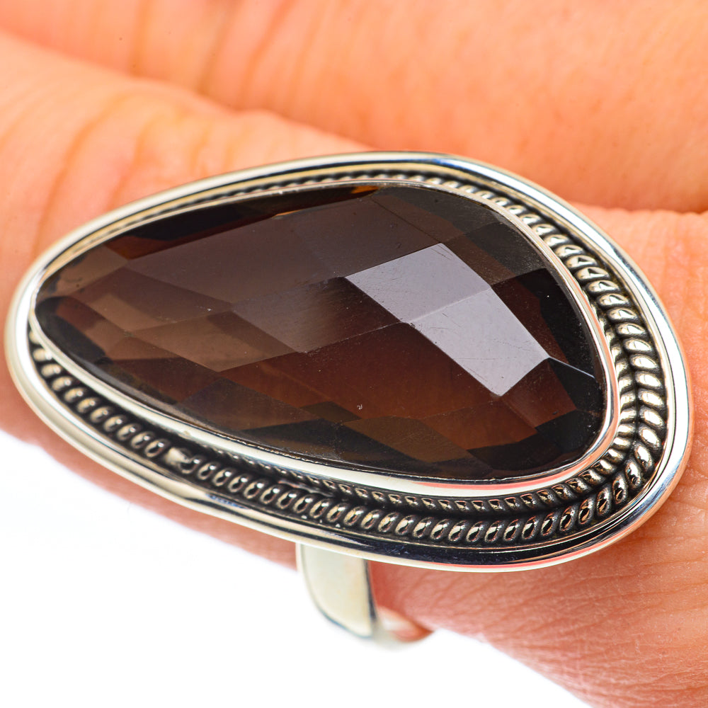 Smoky Quartz Rings handcrafted by Anasilvercos - RING61854
