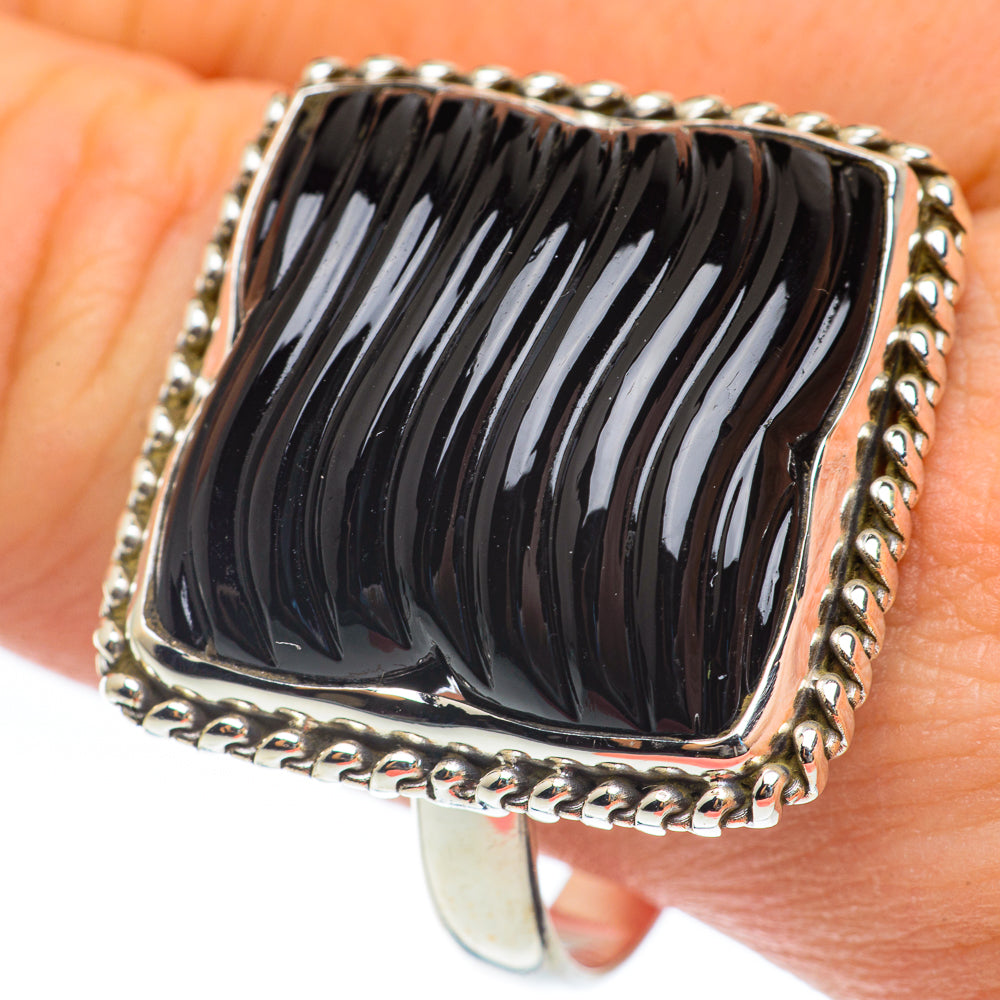 Black Onyx Rings handcrafted by Anasilvercos - RING61863