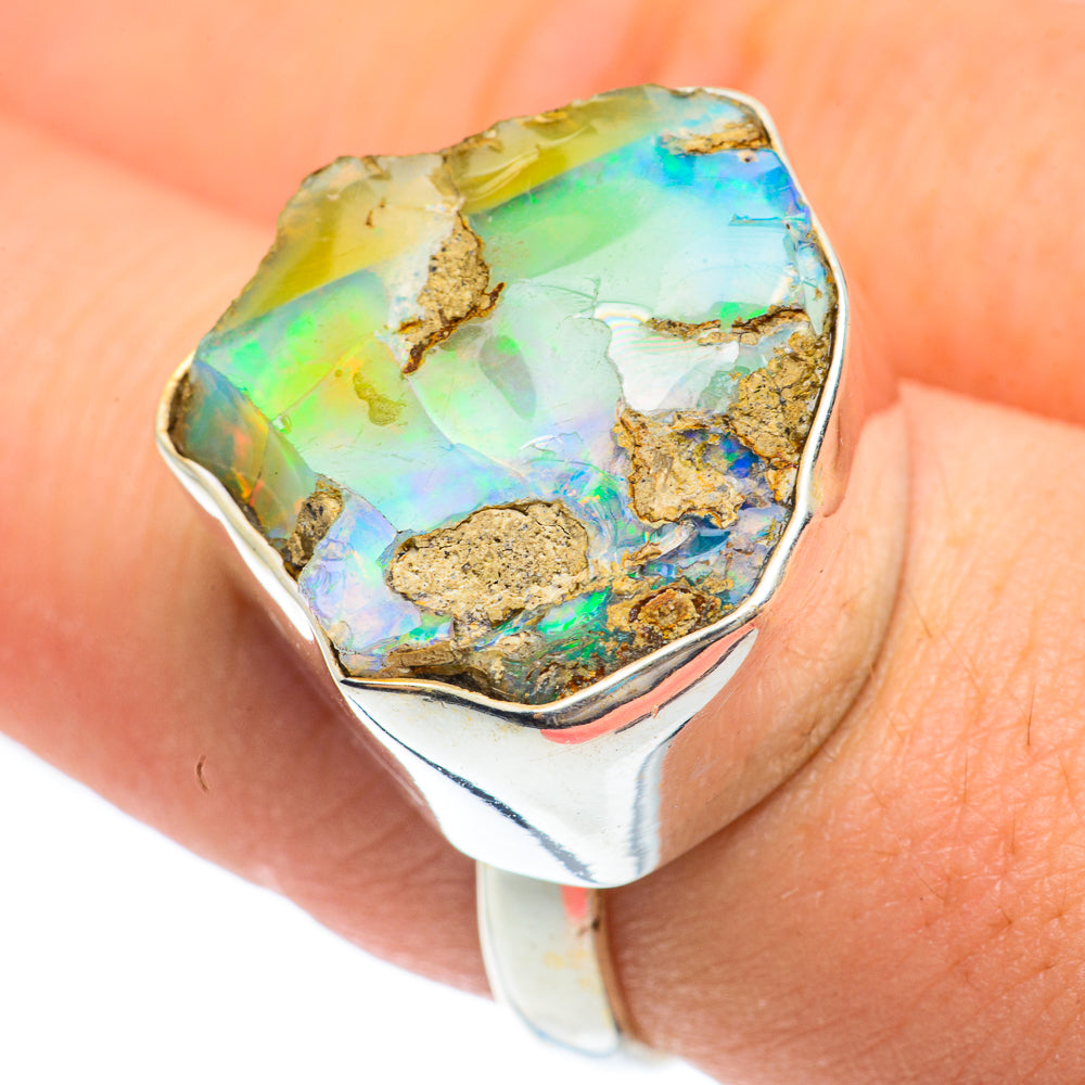 Ethiopian Opal Rings handcrafted by Anasilvercos - RING61867