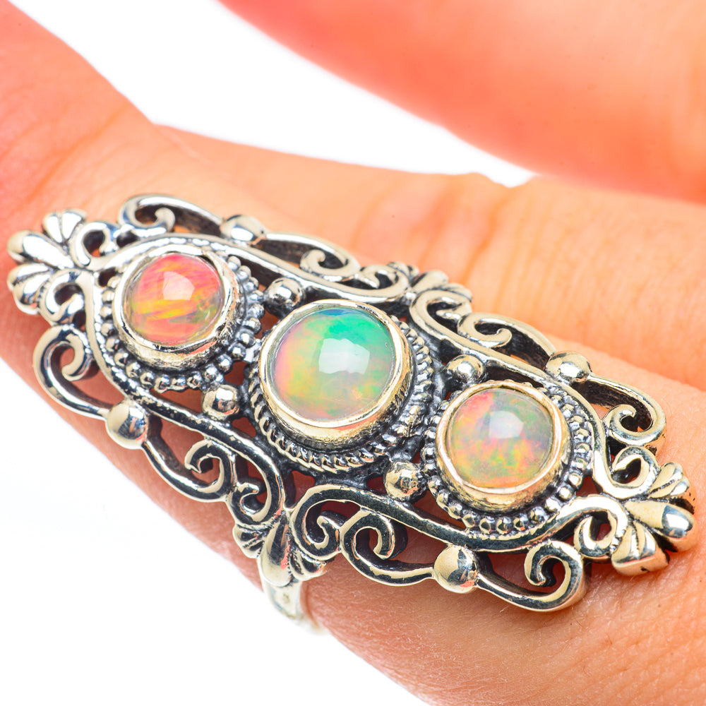 Ethiopian Opal Rings handcrafted by Anasilvercos - RING61868