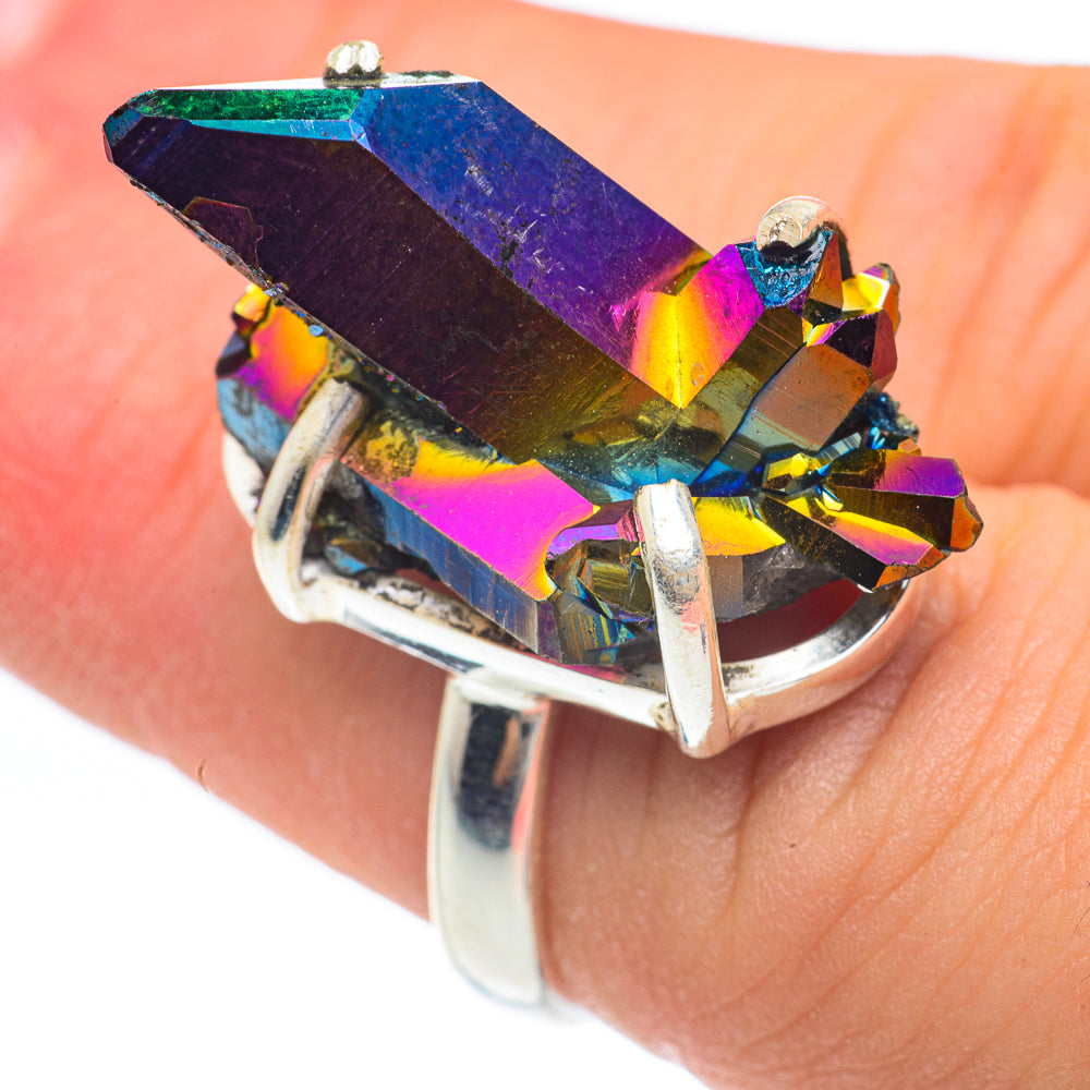 Titanium Sunshine Druzy Rings handcrafted by Anasilvercos - RING61871