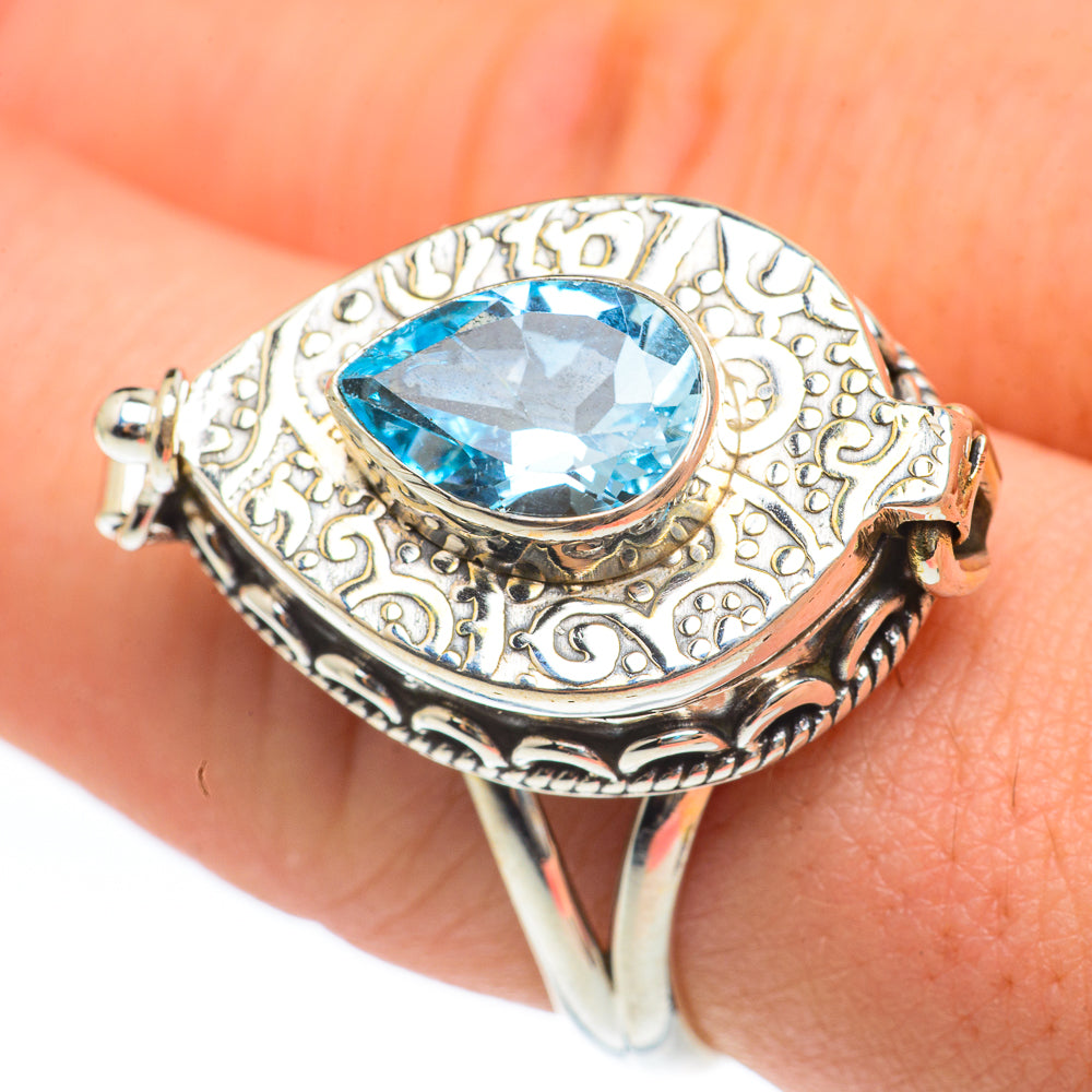 Blue Topaz Rings handcrafted by Anasilvercos - RING61876