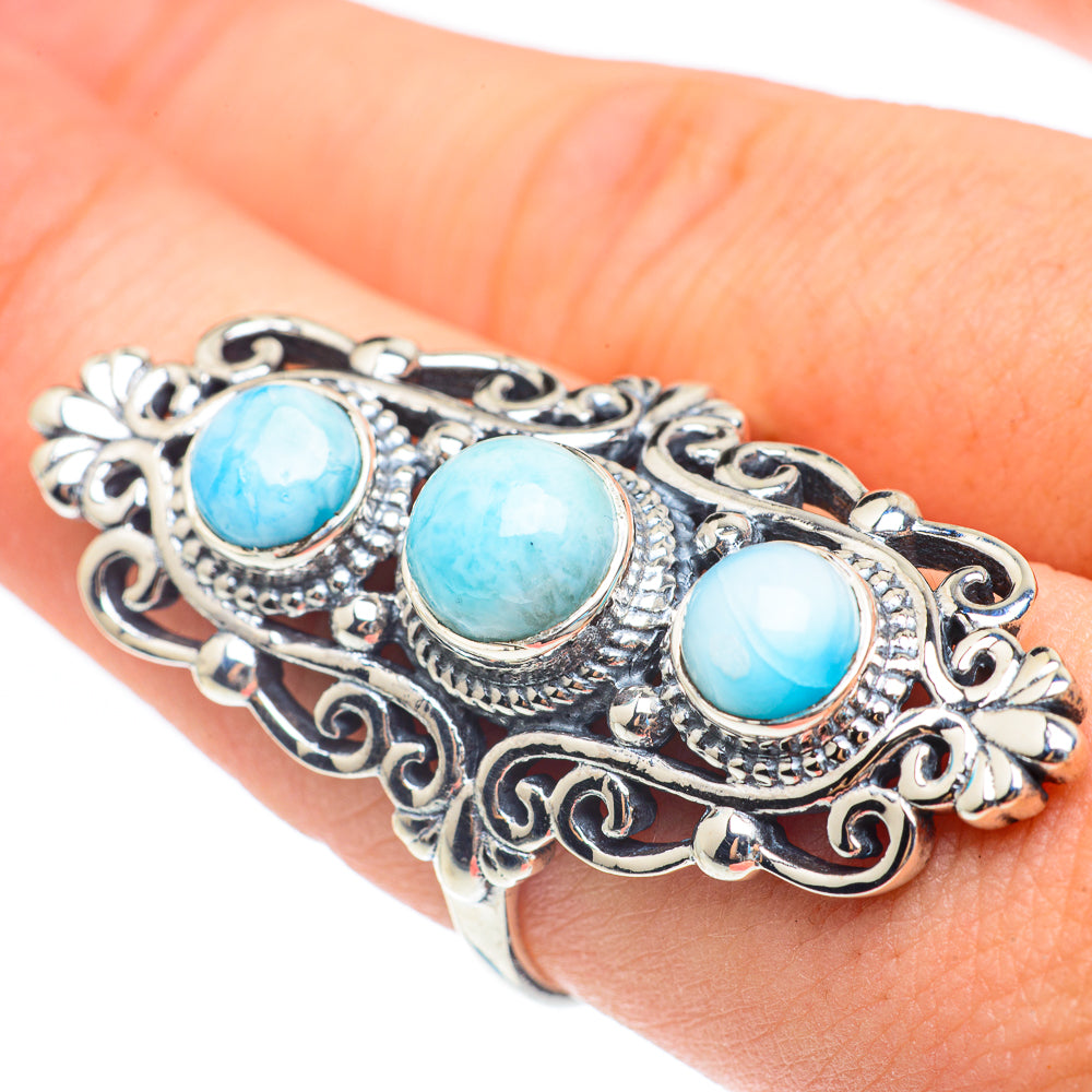 Larimar Rings handcrafted by Anasilvercos - RING61878