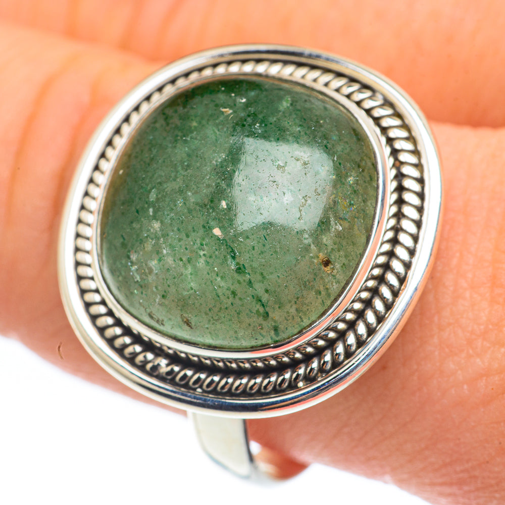 Green Aventurine Rings handcrafted by Anasilvercos - RING61881