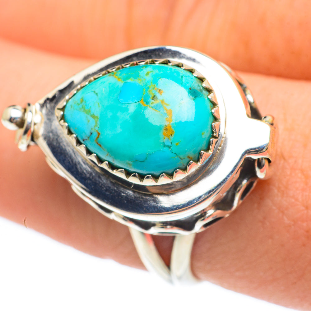 Arizona Turquoise Rings handcrafted by Anasilvercos - RING61907