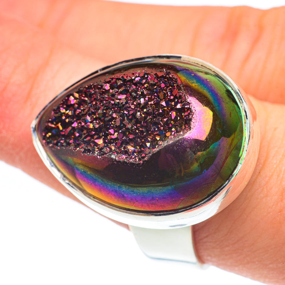 Titanium Druzy Rings handcrafted by Anasilvercos - RING61913