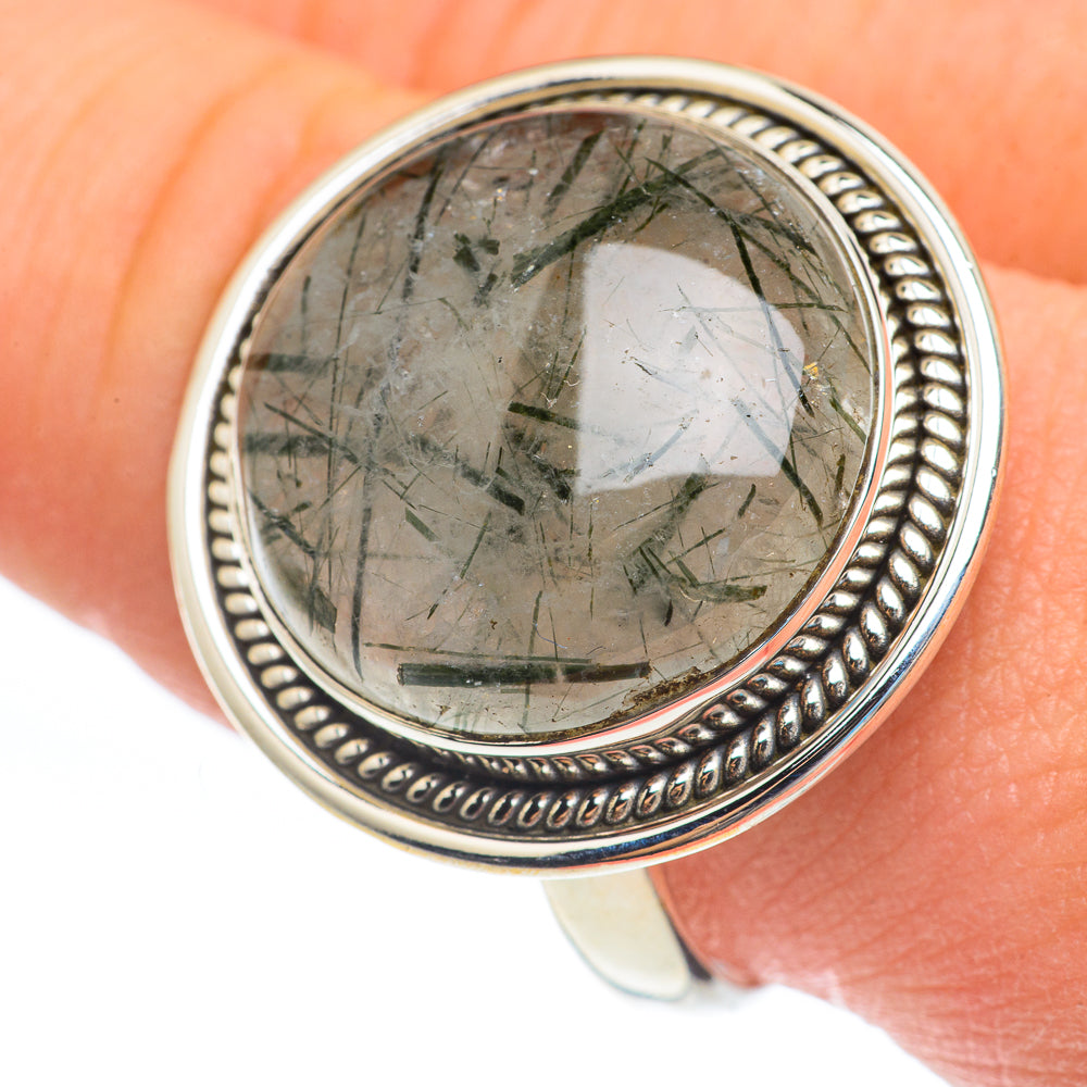 Tourmalinated Quartz Rings handcrafted by Anasilvercos - RING61916