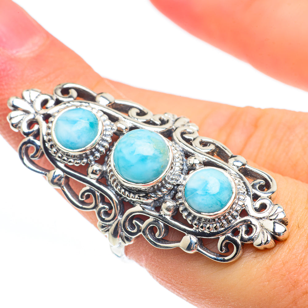 Larimar Rings handcrafted by Anasilvercos - RING61924