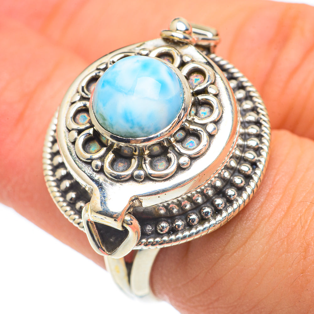 Larimar Rings handcrafted by Anasilvercos - RING61926