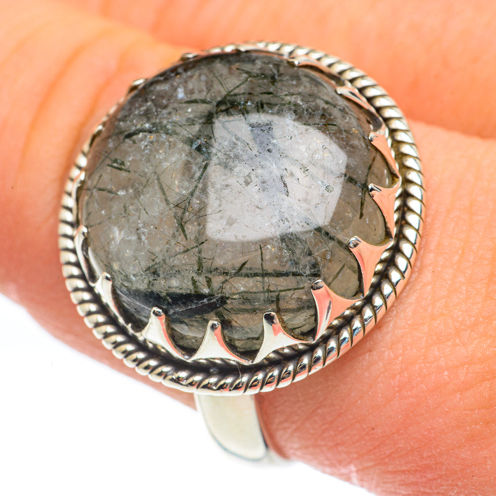 Tourmalinated Quartz Rings handcrafted by Anasilvercos - RING61938