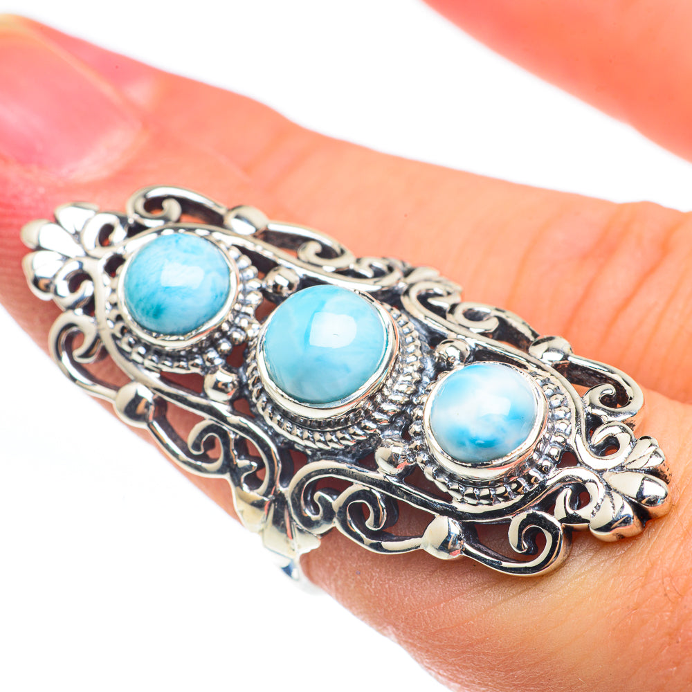 Larimar Rings handcrafted by Anasilvercos - RING61947