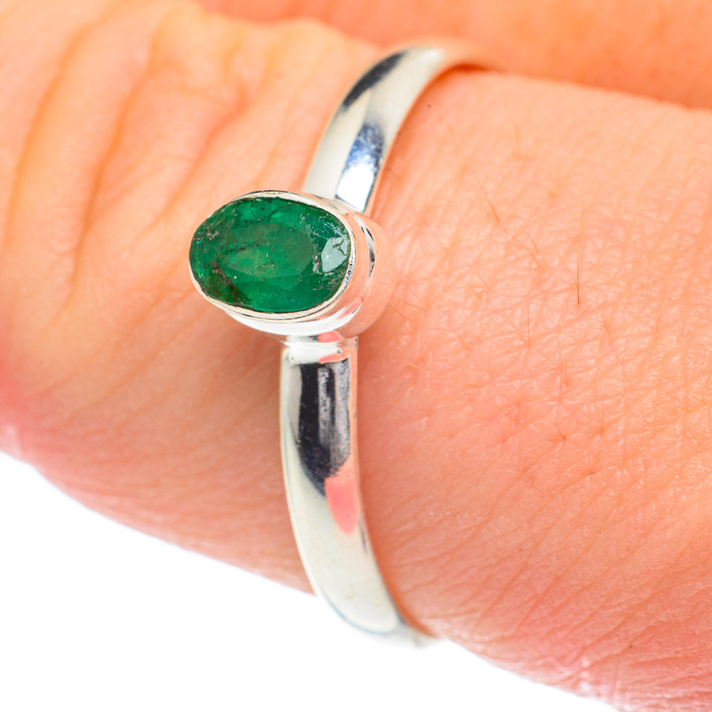 Zambian Emerald Rings handcrafted by Anasilvercos - RING61953