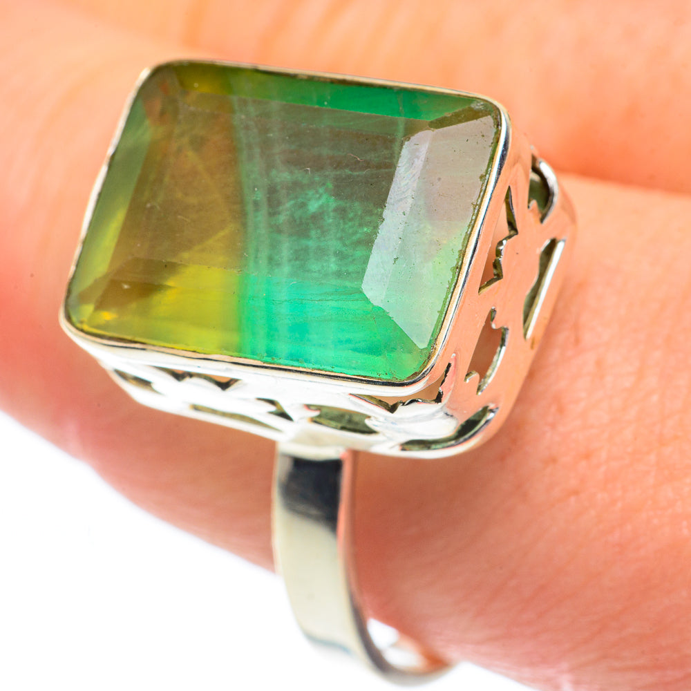 Green Fluorite Rings handcrafted by Anasilvercos - RING61956