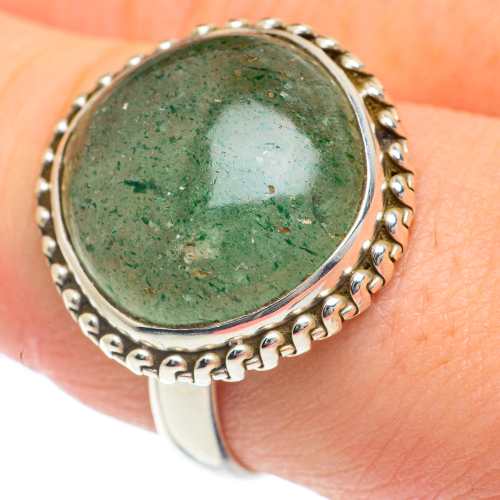 Green Aventurine Rings handcrafted by Anasilvercos - RING61957