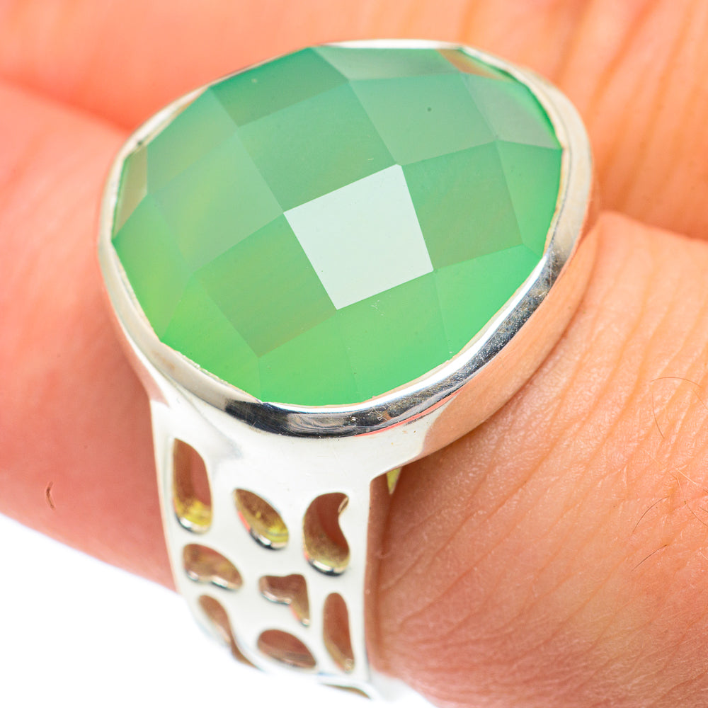 Chrysoprase Rings handcrafted by Anasilvercos - RING61958