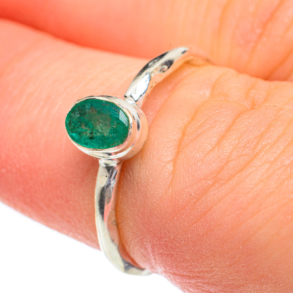 Zambian Emerald Rings handcrafted by Anasilvercos - RING61960