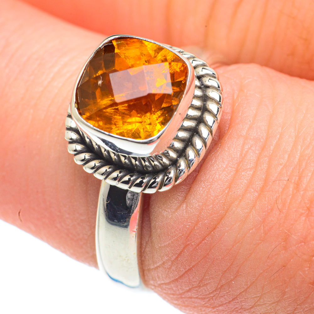 Mandarin Citrine Rings handcrafted by Anasilvercos - RING61964