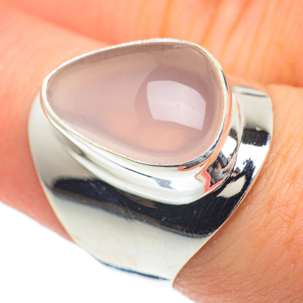 Rose Quartz Rings handcrafted by Anasilvercos - RING61966