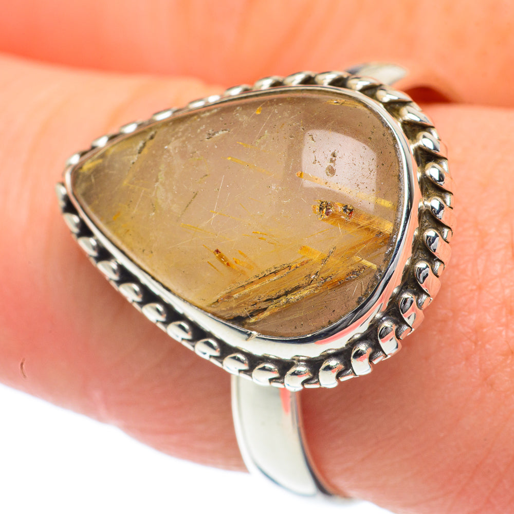 Rutilated Quartz Rings handcrafted by Anasilvercos - RING61975