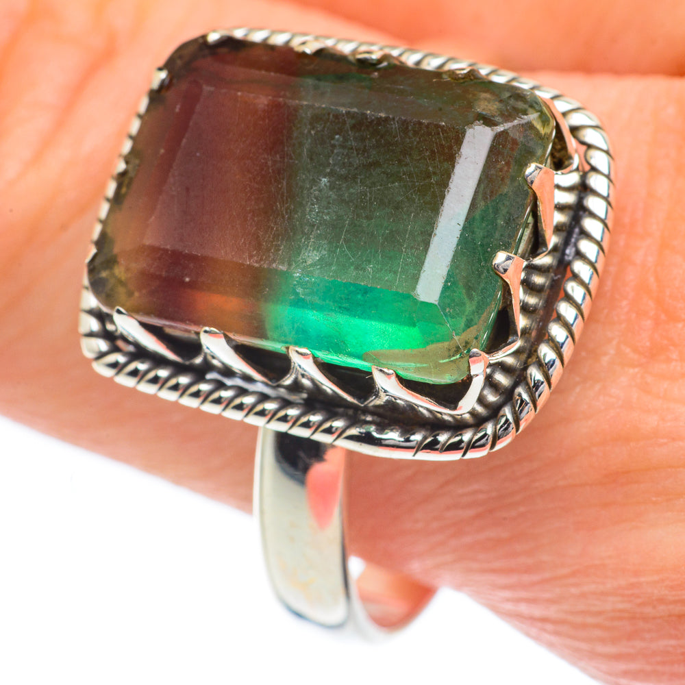 Green Fluorite Rings handcrafted by Anasilvercos - RING61982