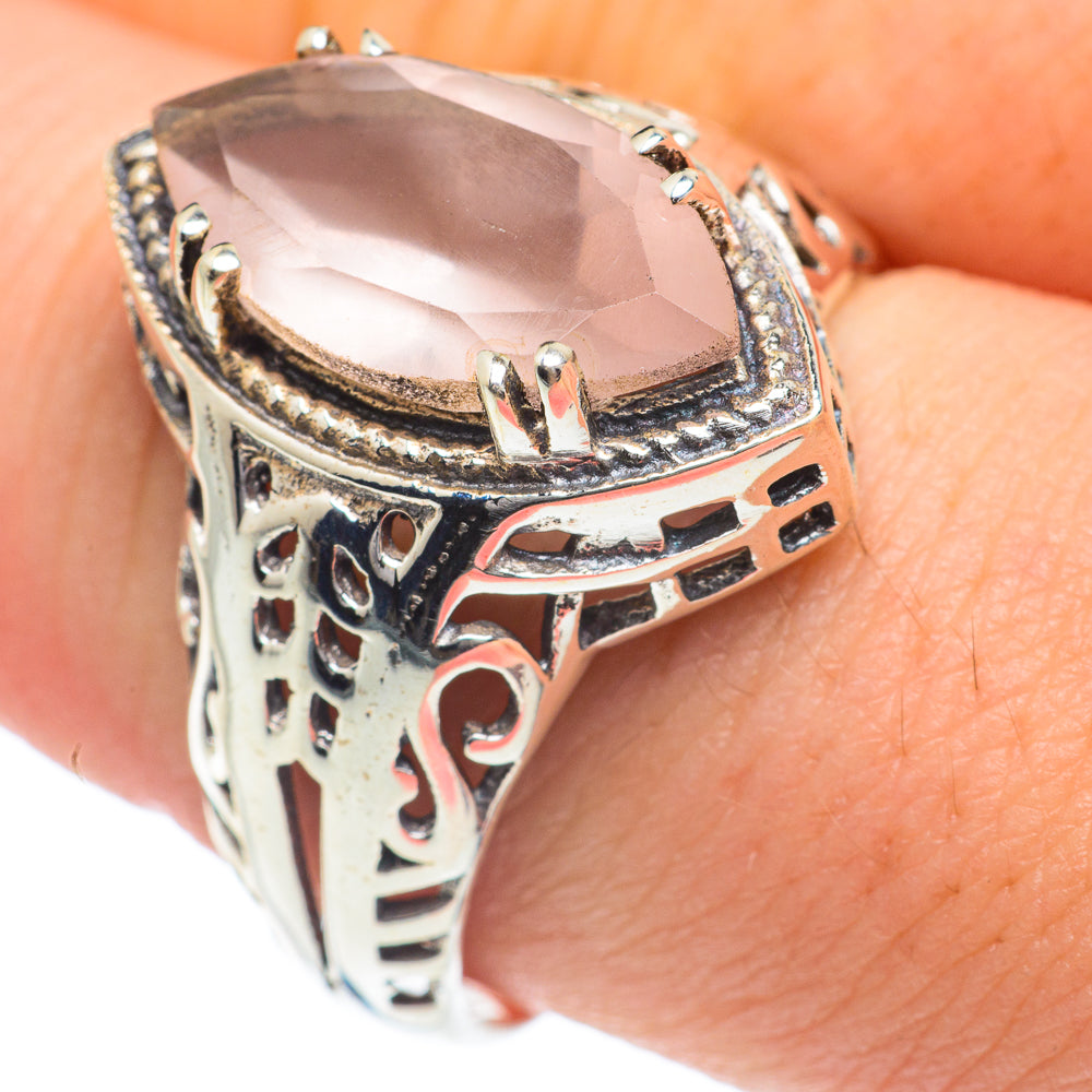 Rose Quartz Rings handcrafted by Anasilvercos - RING62000