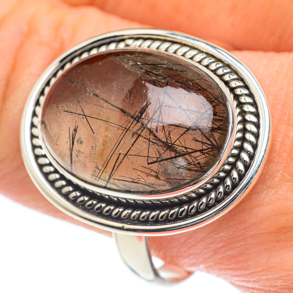 Tourmalinated Quartz Rings handcrafted by Anasilvercos - RING62010