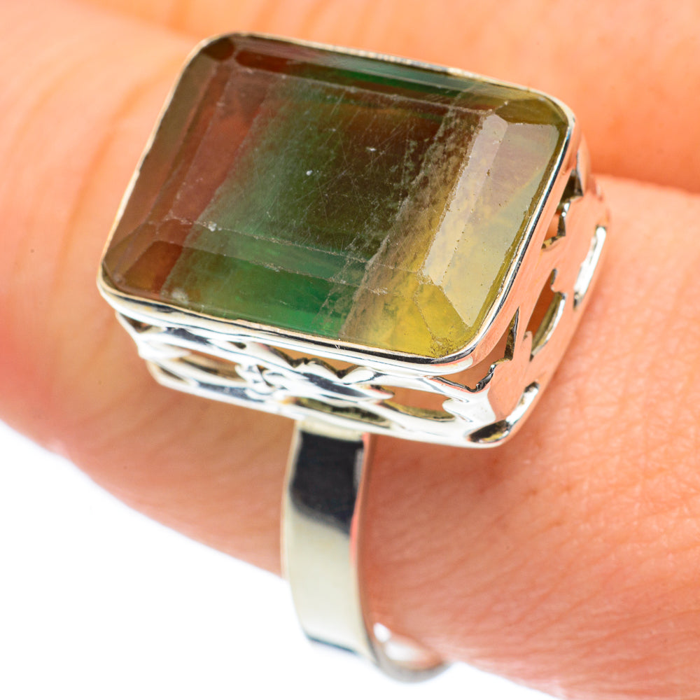 Green Fluorite Rings handcrafted by Anasilvercos - RING62015