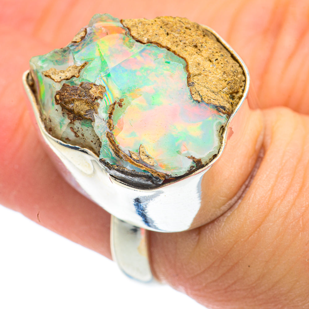 Ethiopian Opal Rings handcrafted by Anasilvercos - RING62016