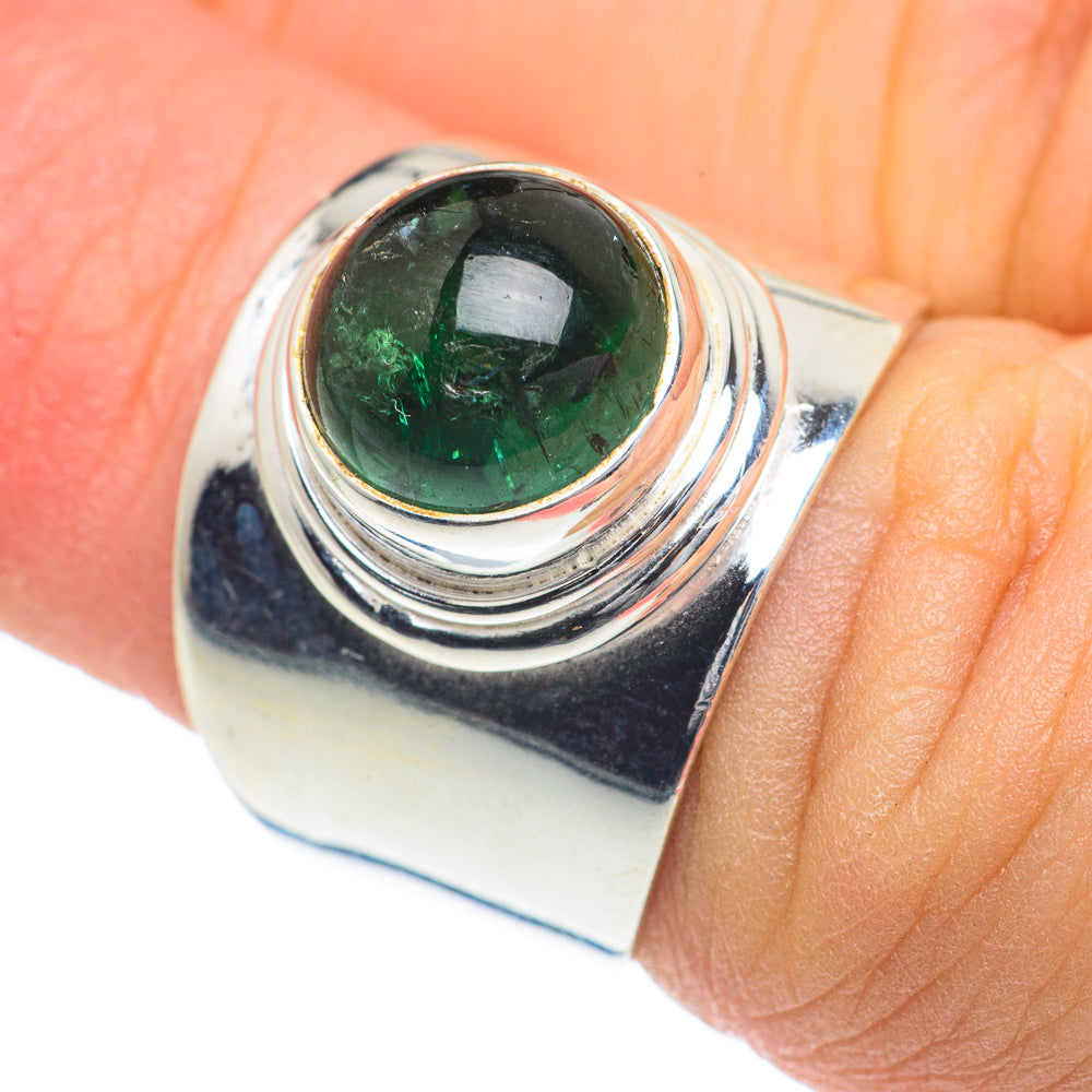 Green Tourmaline Rings handcrafted by Anasilvercos - RING62022